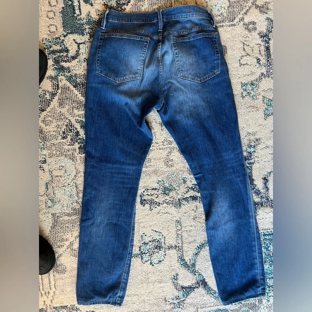 Frame Denim Men's Distressed Blue Skinny Jeans - Picture 2 of 3